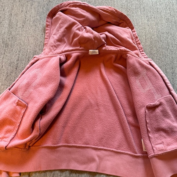 GAP Kids Hooded Logo Sweatshirt Pink Medium Size 8 Sequins - Picture 6 of 7